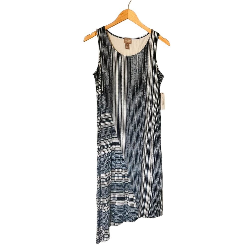 Chico’s Striped Sleeveless Dress Size S Small NWT